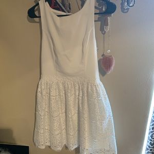 White dress lace skirt from francesca’s boutique